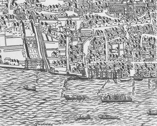 Detail der Themse und der St. Pauls Kathedrale aus Civitas Londinium